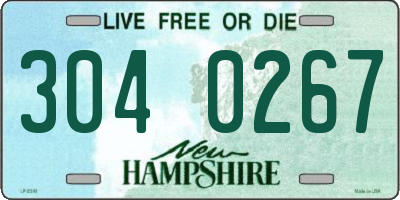 NH license plate 3040267