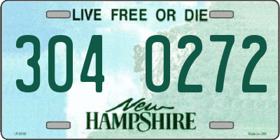 NH license plate 3040272