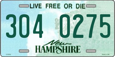 NH license plate 3040275