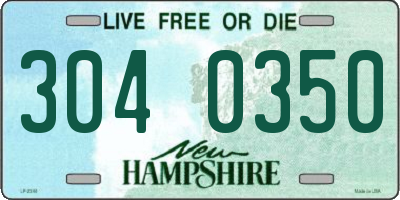 NH license plate 3040350