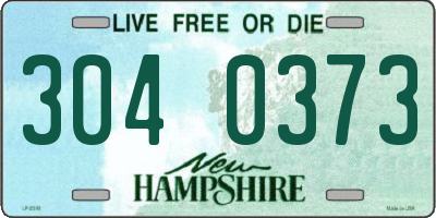 NH license plate 3040373