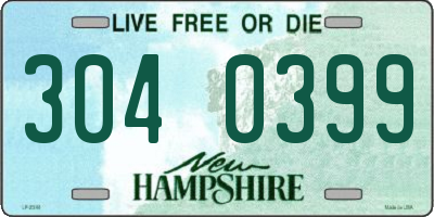 NH license plate 3040399