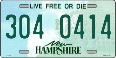 NH license plate 3040414