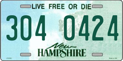 NH license plate 3040424