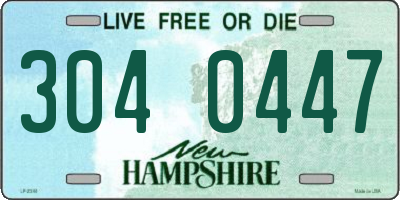 NH license plate 3040447