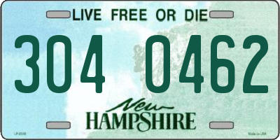 NH license plate 3040462