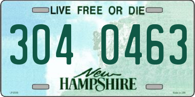 NH license plate 3040463