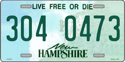 NH license plate 3040473