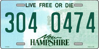 NH license plate 3040474