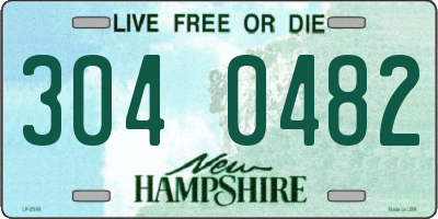 NH license plate 3040482