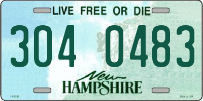 NH license plate 3040483