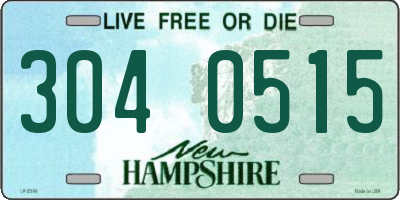 NH license plate 3040515