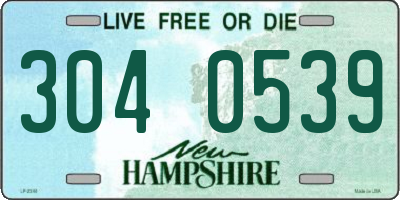 NH license plate 3040539