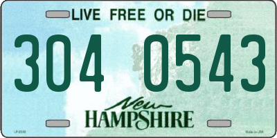 NH license plate 3040543