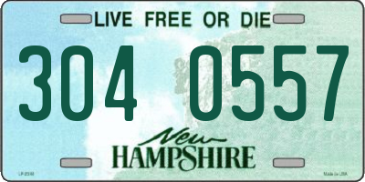 NH license plate 3040557