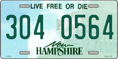 NH license plate 3040564