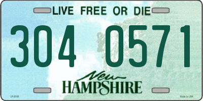 NH license plate 3040571