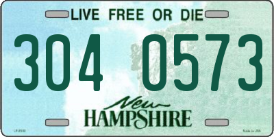 NH license plate 3040573