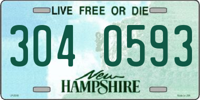 NH license plate 3040593