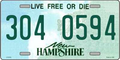 NH license plate 3040594