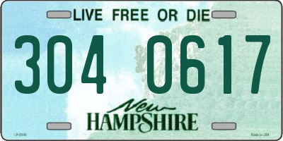 NH license plate 3040617