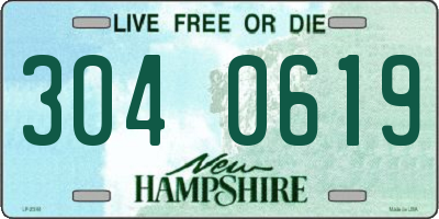 NH license plate 3040619