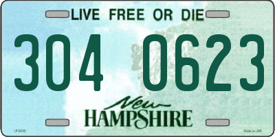 NH license plate 3040623