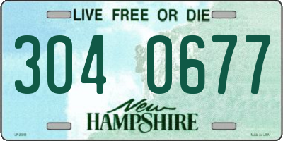 NH license plate 3040677
