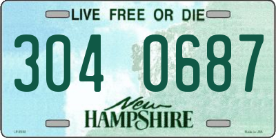 NH license plate 3040687