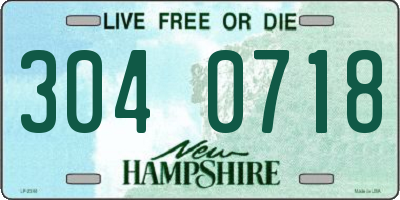 NH license plate 3040718