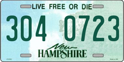 NH license plate 3040723