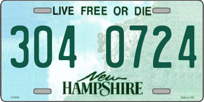 NH license plate 3040724