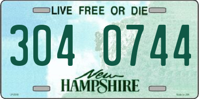 NH license plate 3040744