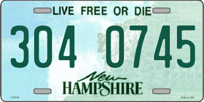 NH license plate 3040745