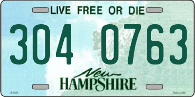 NH license plate 3040763
