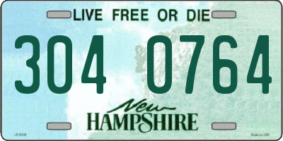 NH license plate 3040764