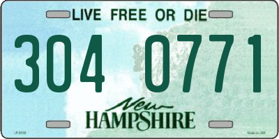 NH license plate 3040771