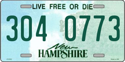 NH license plate 3040773