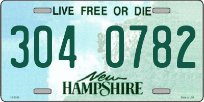 NH license plate 3040782