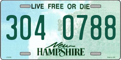 NH license plate 3040788
