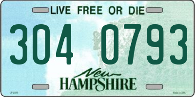 NH license plate 3040793