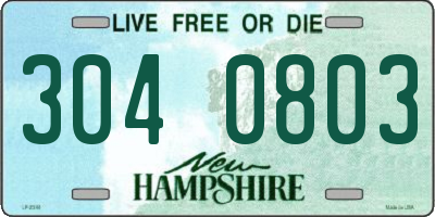 NH license plate 3040803