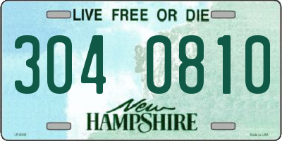NH license plate 3040810