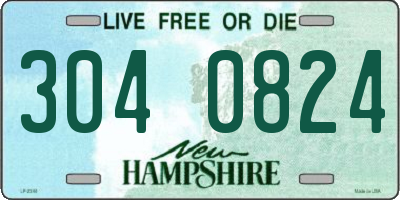 NH license plate 3040824