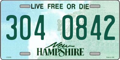 NH license plate 3040842