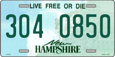 NH license plate 3040850