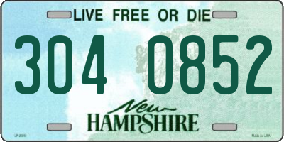NH license plate 3040852
