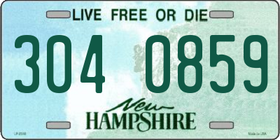 NH license plate 3040859
