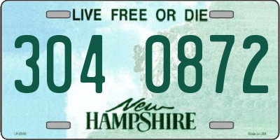 NH license plate 3040872