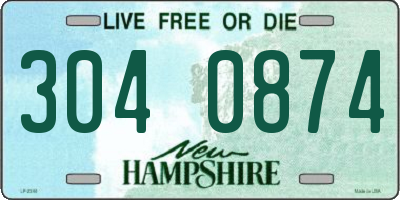 NH license plate 3040874